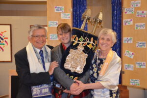 Rabbi and Cantor with b'nai mitzvah student